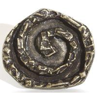 Emenee OR393-AC O Premier Collection Swirly Round Knob 2 inch in Antique Matte Copper Spirit Series